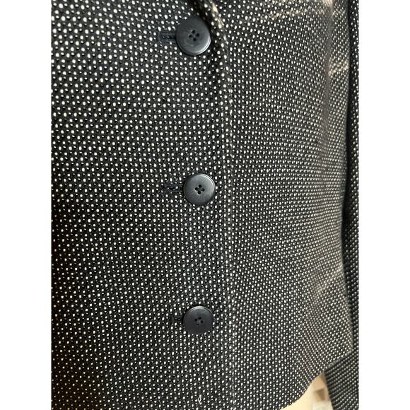 Linda Allard Ellen Tracy 3 button black tweed blazer size 6 Mint condition Perfe - Picture 3 of 6